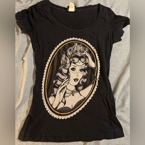 Rock Steady black t-shirt tattoo lady
